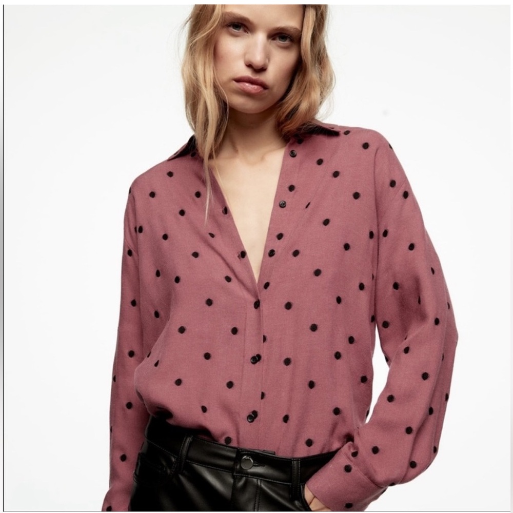 Zara polka dots shirt